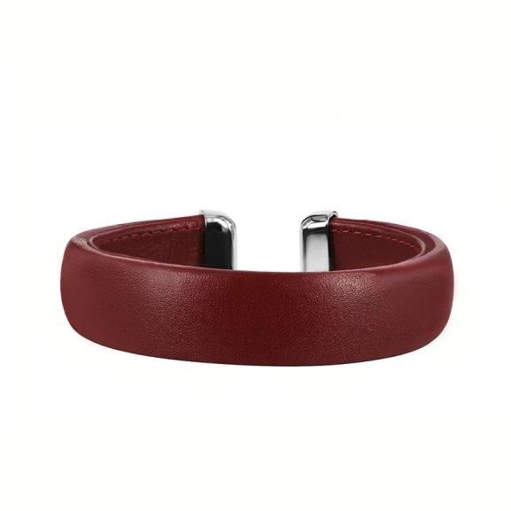 AVA Läder Armband Burgundy 15 mm - Astrid & Agnes - Nordic Spectra