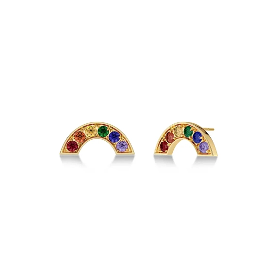 Rainbow Studs Gold - Edblad - Snabba leveranser - Gratis paketinslagning