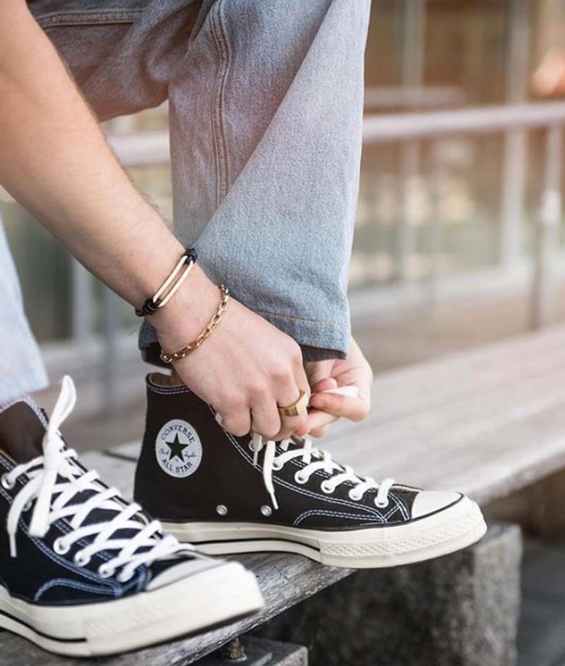 BENJAMIN Läder Armband Guld - AROCK - Snabb frakt & paketinslagning - Nordicspectra.se