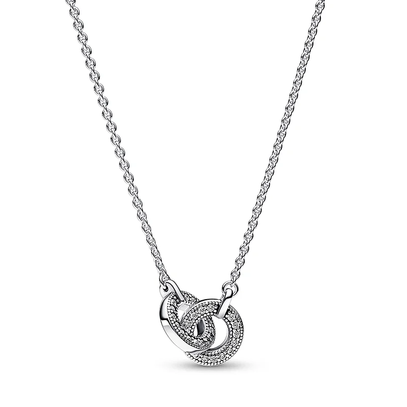 PANDORA – Pandora Signature Glittrande Sammanflätade Cirklar Halsband