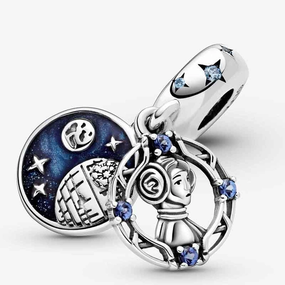 Star Wars Prinzessin Leia doppelter Charm-Anhänger von PANDORA, Schneller Versand - Nordicspectra.de