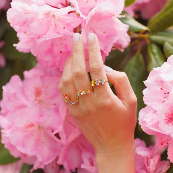 Luna Ring Gold Pastel Combo - Caroline Svedbom - Snabb leverans - Nordic Spectra