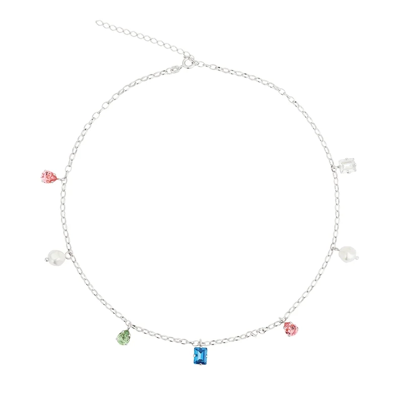 Caroline Svedbom - Lumina Necklace Rhodium Rainbow Combo