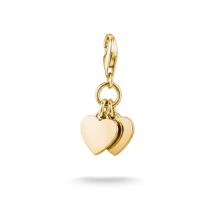 Double Hearts Charm Gold - Thomas Sabo - Suuri valikoima & ilmainen lahjapaketointi - Nordic Spectra