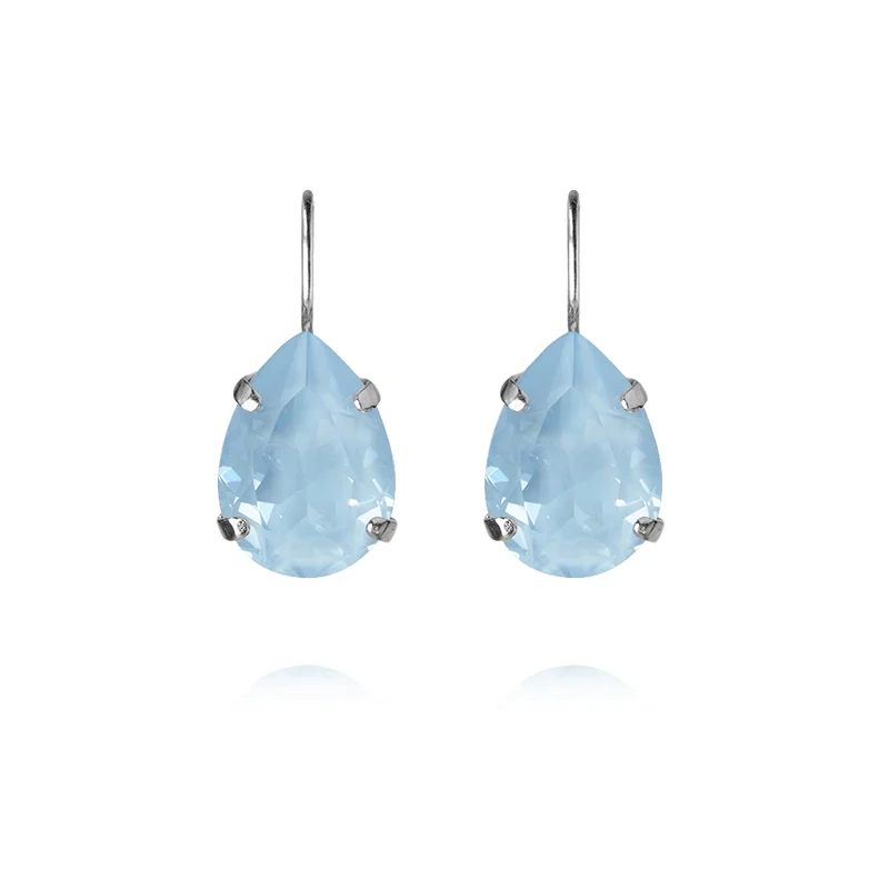 Caroline Svedbom - Mini Drop Clasp Earrings Rhodium Sky Ignite