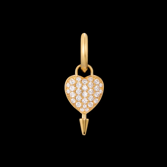 Hazy Heart Ohrring Gold