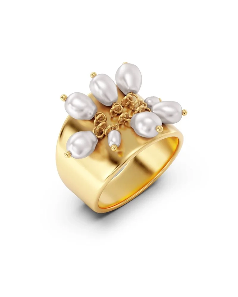 Edblad - Pearl Signet Ring Gold