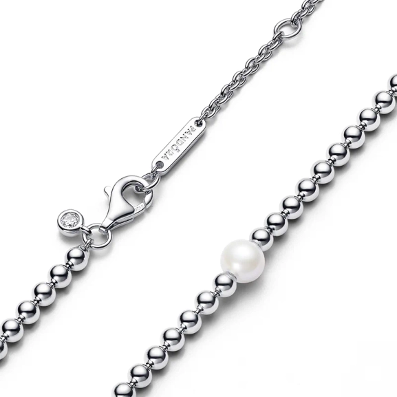 Behandelte Süßwasserzuchtperle & Kugeln Collier-Halskette - PANDORA - Nordic Spectra