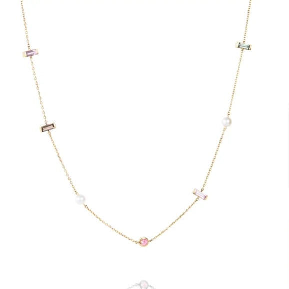 Dreams & Pearls Flow Necklace Gold - Efva Attling - ruotsalainen muotoilu - Nordic Spectra