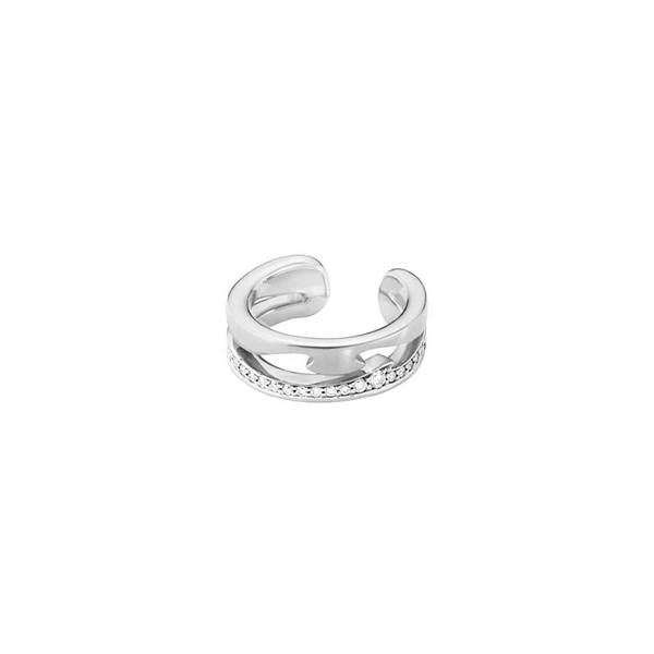 Fusion Earcuff Vitguld med 0.10 ct Diamanter - Georg Jensen örhängen - Snabb frakt & paketinslagning - Nordicspectra.se