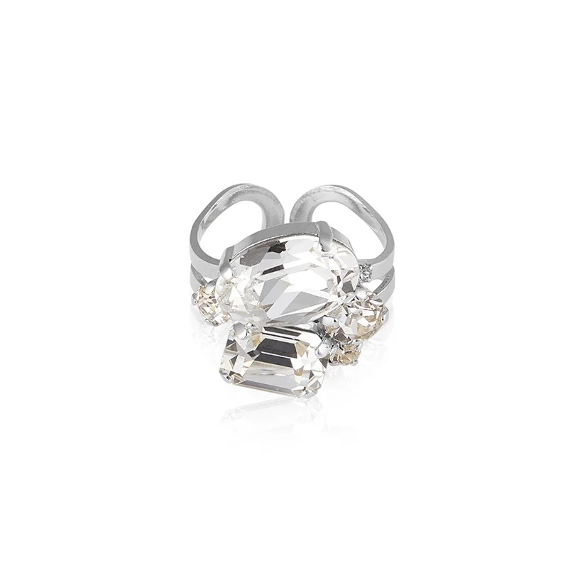 Caroline Svedbom - Mini Carolina Ring Rhodium Crytsal