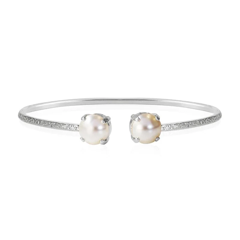 Caroline Svedbom - Classic Petite Bracelet Rhodium Pearl