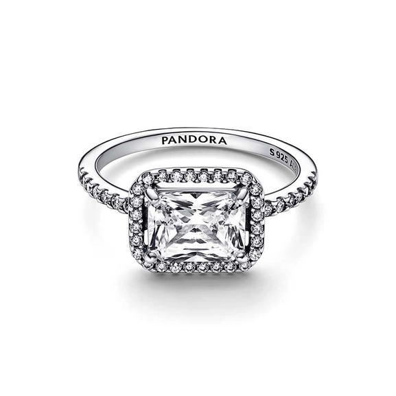 Rectangular Sparkling Halo Ring - PANDORA - Snabb frakt & paketinslagning - Nordicspectra.se