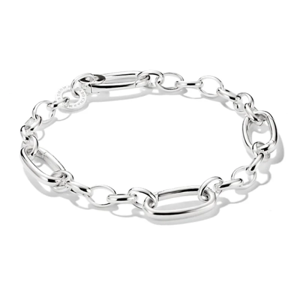 Charm Club Connect Armband 3 Links i silver med kraftiga länkar