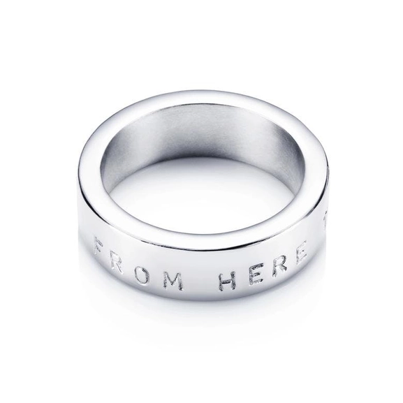 From Here To Eternity Stamped Ring White Gold - Efva Attling ringar - Snabb frakt & paketinslagning - Nordicspectra.se