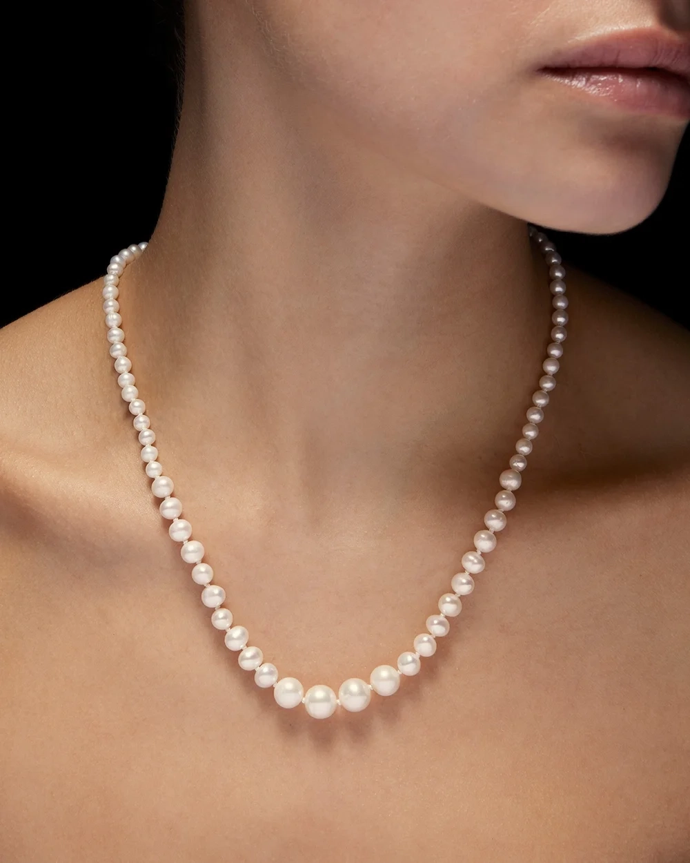 Graded Pearl Necklace Gold - Maria Nilsdotter - 1-2 dagars leverans - Nordic Spectra