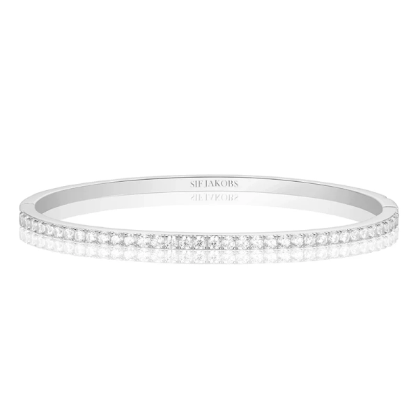 Ellisse Bangle i silver med cubic zirconia från Sif Jakobs Livingo-kollektion