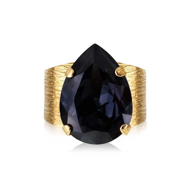 Classic Drop Ring Gold Graphite - Caroline Svedbom - Snabb frakt & paketinslagning - Nordicspectra.se