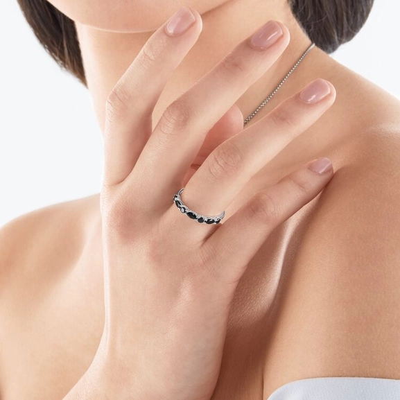 Ring Schwarze Steine Silber von Thomas Sabo, Schneller Versand - Nordicspectra.de