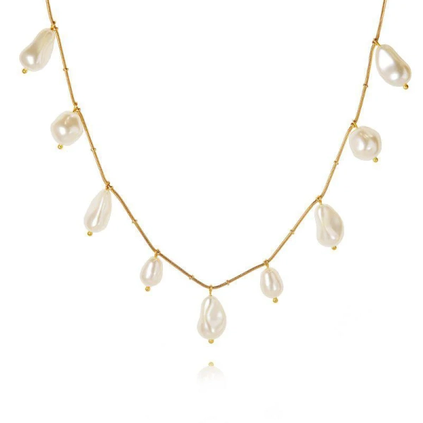 Olympia Necklace Gold Pearl - Caroline Svedbom - Snabb frakt & paketinslagning - Nordic Spectra