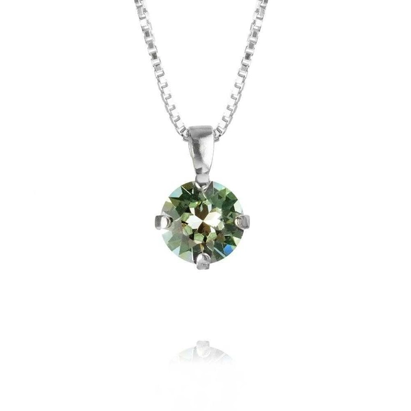 Classic Petite Necklace Rhodium Chrysolite - Caroline Svedbom - Snabb frakt & paketinslagning - Nordicspectra.se