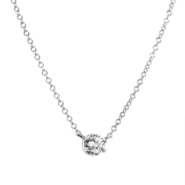 Crown & Stars Necklace 0.30ct White Gold - Efva Attling - Skandinavisches Design - Nordic Spectra