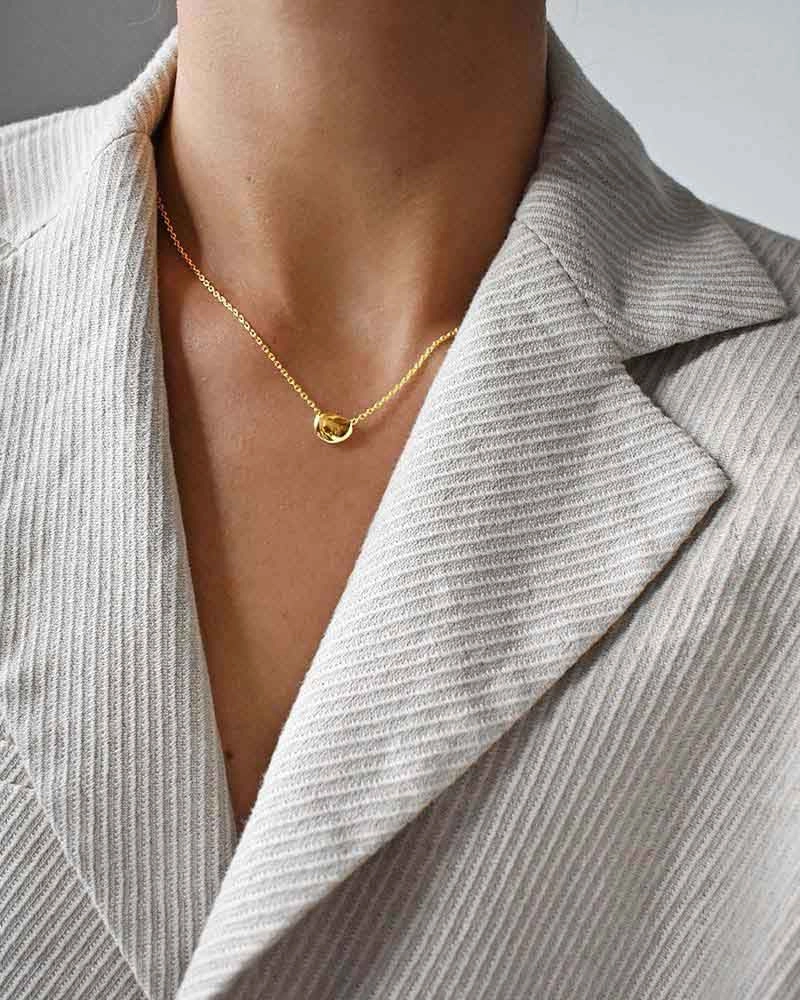 Morning Dew Small Necklace Gold - Drakenberg Sjölin Halsband - Snabb frakt & paketinslagning - Nordicspectra.se