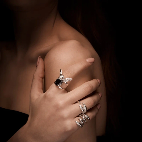 Gargoyle Ring Black Spinel - Maria Nilsdotter - 1-2 dagars leverans - Nordic Spectra