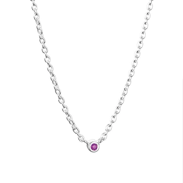 Micro Blink Necklace - Pink Sapphire von Efva Attling, Schneller Versand - Nordicspectra.de