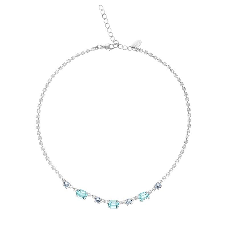Caroline Svedbom - Corinna Necklace Rhodium Sea Breeze Combo
