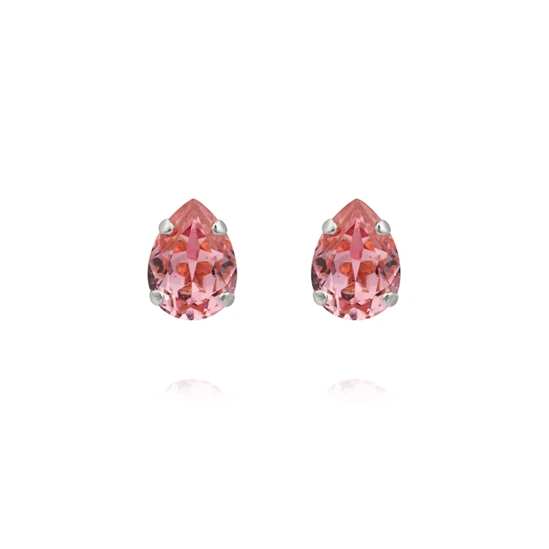 Caroline Svedbom - Amelia Stud Earrings Rhodium Light Rose