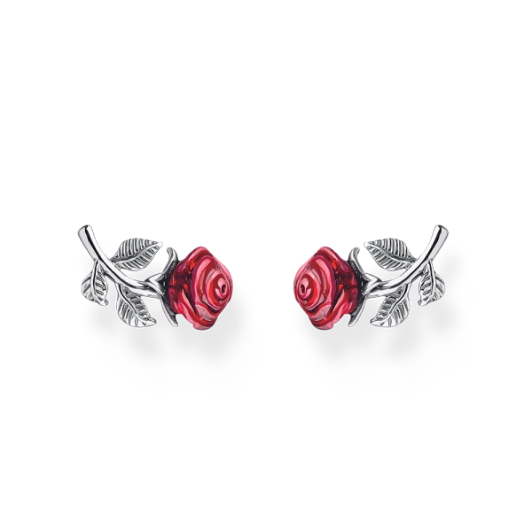 Earrings Red Roses - Thomas Sabo - Suuri valikoima & ilmainen lahjapaketointi - Nordic Spectra