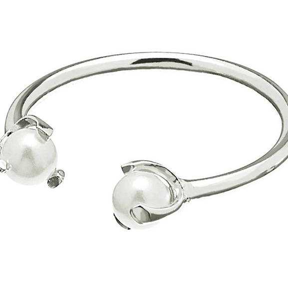 Pearl Small Ring Silver -CU Jewellery - Snabb frakt & paketinslagning - Nordicspectra.se