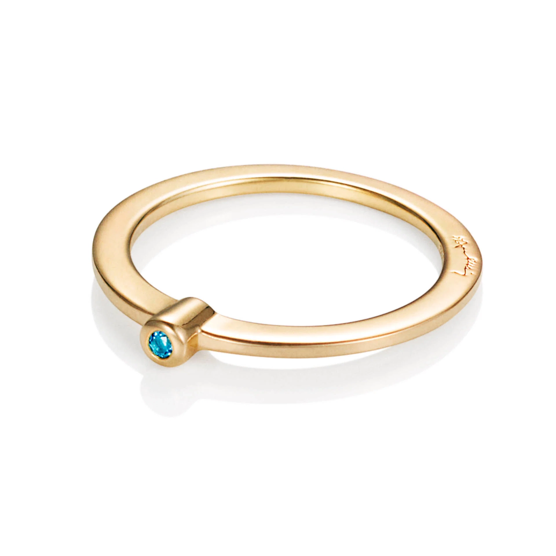 Efva Attling - Micro Blink Ring - Blue Topaz Gold Plated