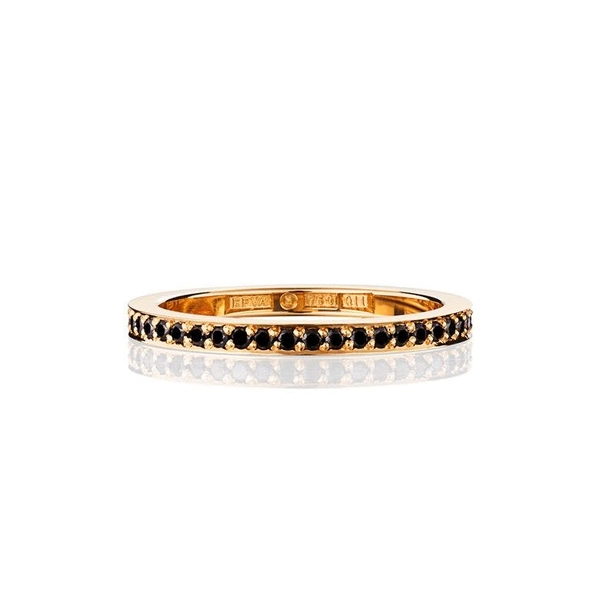 Stars & Signature In Black Thin Ring Gold - Efva Attling ringar - Snabb frakt & paketinslagning - Nordicspectra.se