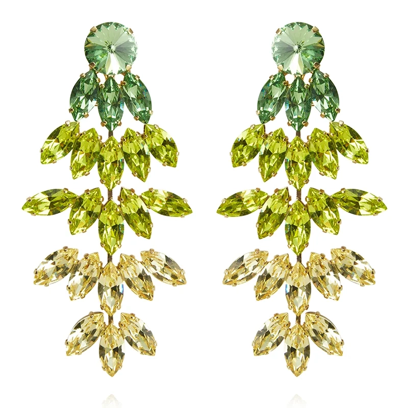 Caroline Svedbom - Bonnie Earrings Gold Lime Combo