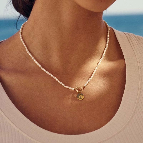 Collier Pearl Necklace White Gold - Edblad - Snabb frakt & paketinslagning - Nordicspectra.se