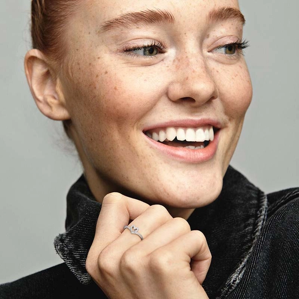 Sparkling Wishbone Heart Ring - PANDORA - Snabb frakt & paketinslagning - Nordicspectra.se