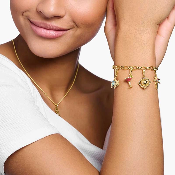 Charm-Anhänger bunte Weltkugel vergoldet von Thomas Sabo, Schneller Versand - Nordicspectra.de