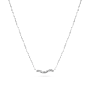 Ellera Waves Halsband i silver med gnistrande Cubic Zirconia-sten från Sif Jakobs