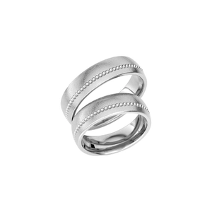 Reflection 07 White Gold - Wedding & engagement rings - Schalins - Scandinavian design - Nordic Spectra