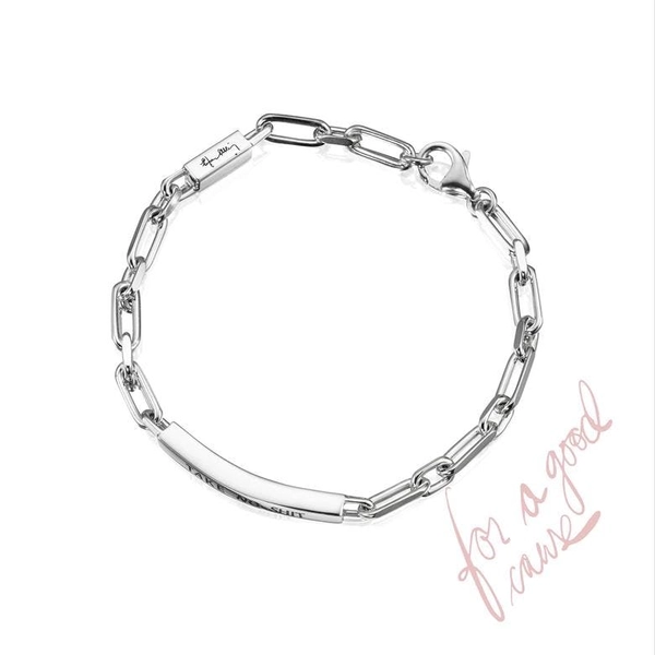 Thin Silver Bracelet - Take No Shit - Efva Attling armband - Snabb frakt & paketinslagning - Nordicspectra.se