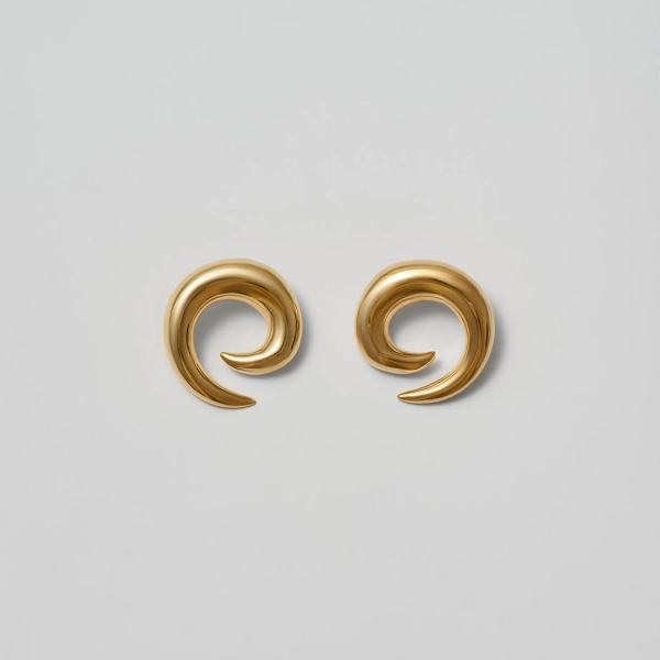 Mini Saturn Earrings Gold