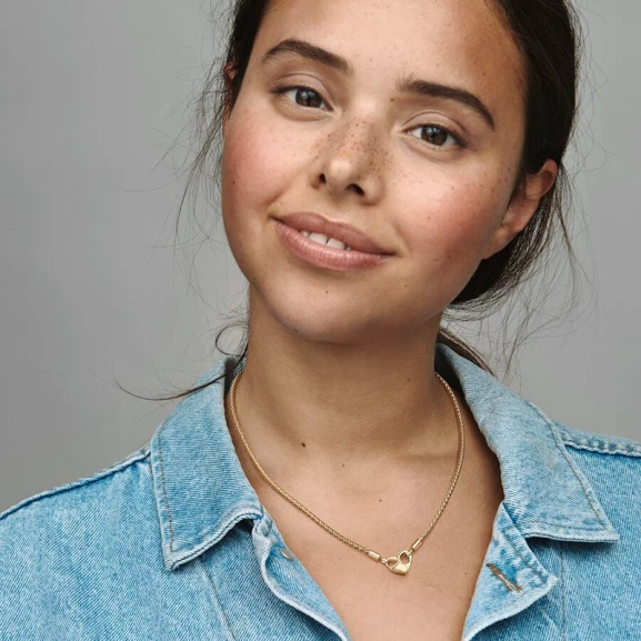 Pandora Moments Studded Chain Kedjehalsband Guld - PANDORA - Snabb leverans & paketinslagning - Nordic Spectra