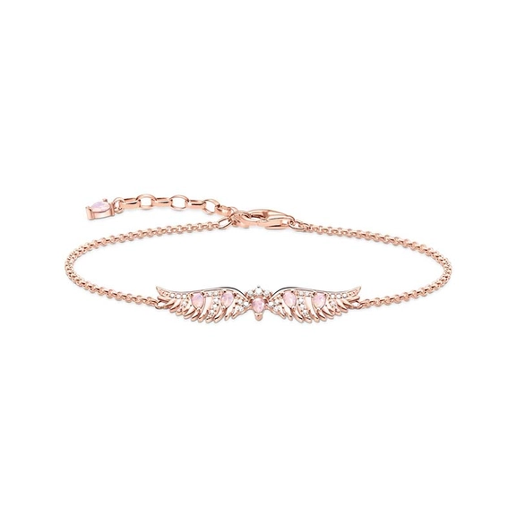 Armband Phönix-Flügel Mit Rosa Steinen Roségold von Thomas Sabo, Schneller Versand - Nordicspectra.de