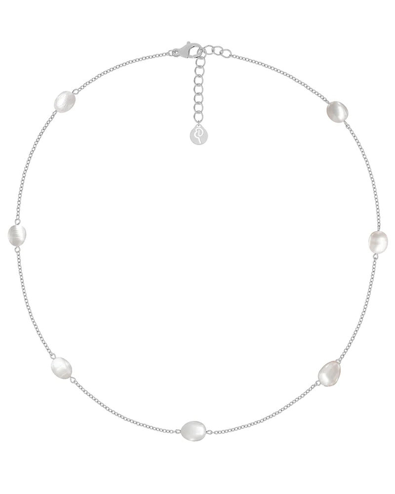 Perla Necklace Multi Silver