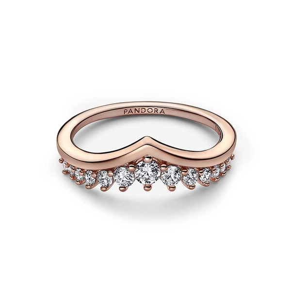 Pandora Timeless Wish Floating Pavé Ring Rosé - PANDORA - Suuri valikoima & ilmainen lahjapaketointi - Nordicspectra.fi