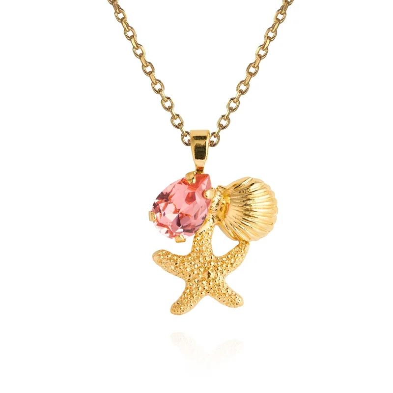 Caroline Svedbom - Seascape Necklace Gold Rose Peach