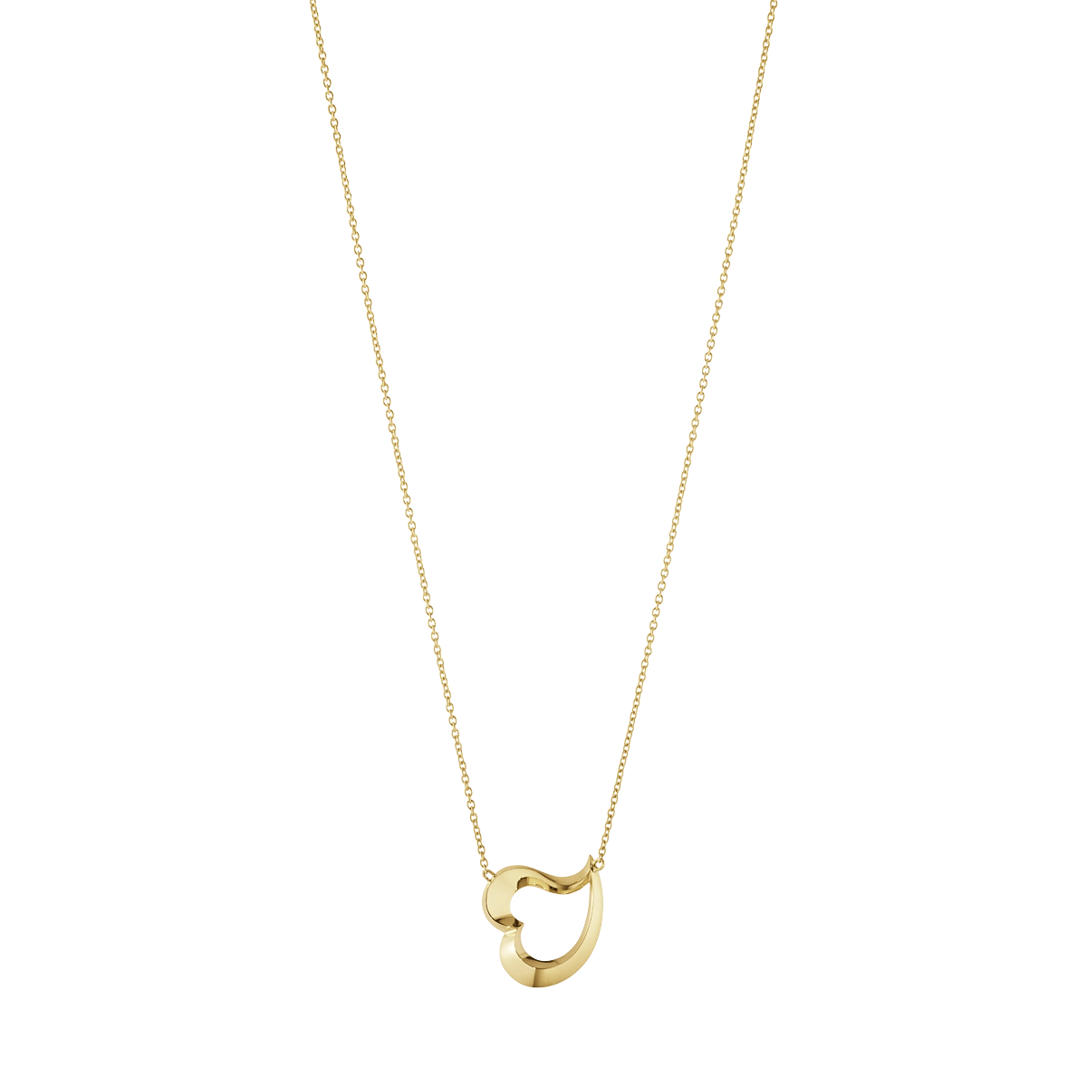 Georg Jensen - Love Leaf Heart Halsband Guld