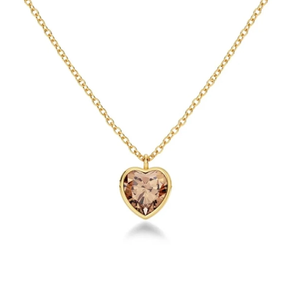 Bel Necklace Caramel Gold - Edblad - Snabb leverans - Gratis paketinslagning